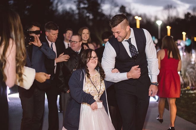 This photo is from 2016's Night to Shine, which is sponsored by the Tim Tebow Foundation. The event is a prom night experience held at churches from around the world for those 14 years and older who have special needs. Photo / www.timtebowfoundation.org