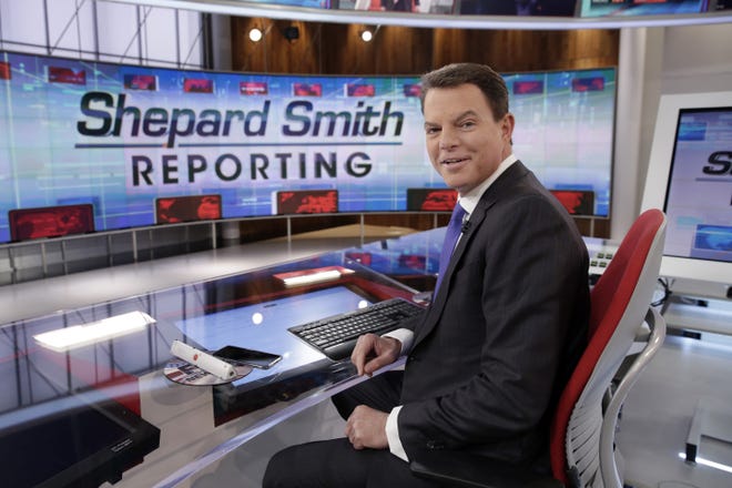 This Jan. 30, 2017 photo shows Fox News Channel chief news anchor Shepard Smith on The Fox News Deck before his "Shepard Smith Reporting" program, in New York. (AP Photo/Richard Drew)
