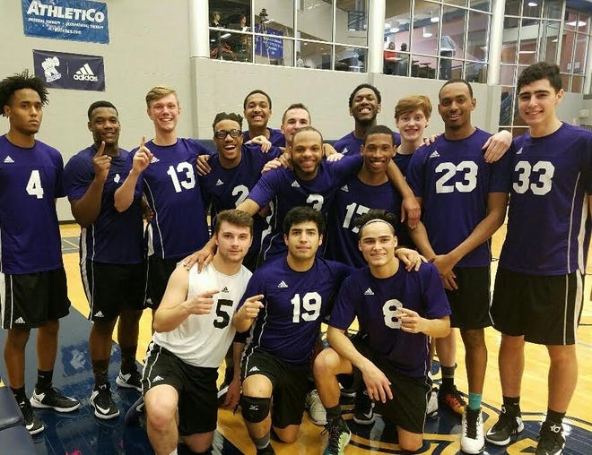 Lincoln College Men's Volleyball team pose for a photo early in the season. Photo submitted