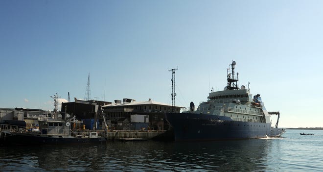 The Woods Hole Oceanographic Institution and the town of Falmouth have received a $500,000 grant to study what it would take to repair and replace parts of the institution's busy and aging Iselin Dock. Cape Cod Times file
