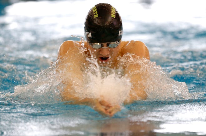 Norman North's Alex Stamatin might break the Class 6A state record in the 100-yard breaststroke at this weekend's state championships in Jenks. [PHOTO BY SARAH PHIPPS, THE OKLAHOMAN]