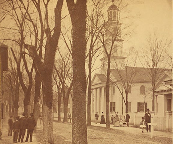 This old photograph shows First Presbyterian Church in New Bern.