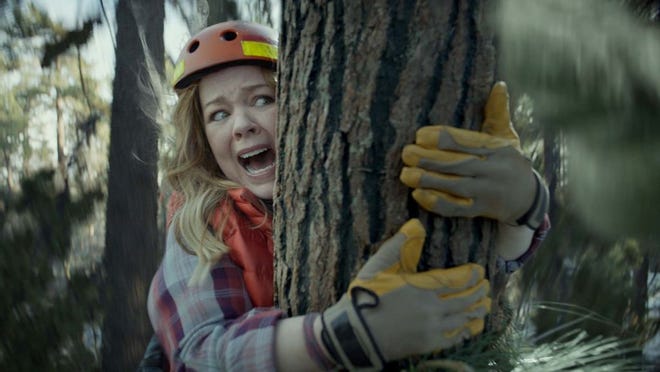 Kia Motors America shows a scene from the company's spot for Super Bowl 51, between the New England Patriots and Atlanta Falcons, Sunday. Melissa McCarthy humorously takes on political causes like saving whales, ice caps and trees, each time to disastrous effect, in Kia's 60-second third-quarter ad to promote the fuel efficiency of its 2017 Niro crossover. (Kia Motors America via AP)