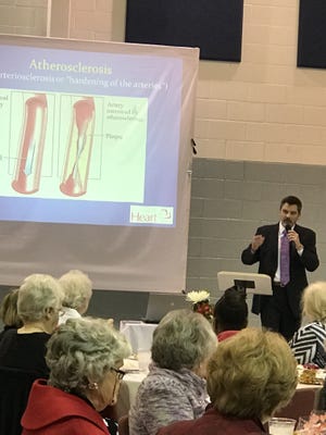 Dr. David Major, a cardiologist with CaroMont Heart, was the guest speaker at the lunch. Photos courtesy of the Heart Society of Gaston County.