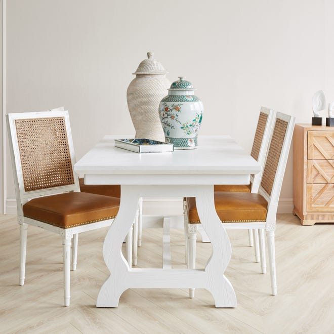 Bungalow 5's Norwalk Dining Table in white ($3,650, houzz.com). [Bungalow 5]