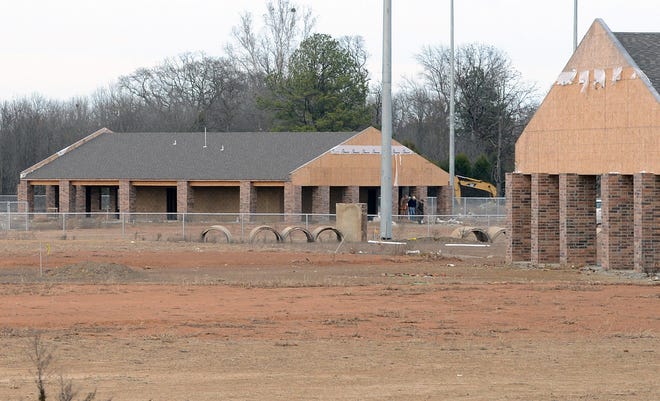 The River Valley Sports Complex is seen on Jan. 10, 2017 at Chaffee Crossing in Fort Smith. Two concession and restroom buildings along with eight softball fields are planned for the baseball and softball complex. BRIAN D. SANDERFORD/TIMES RECORD