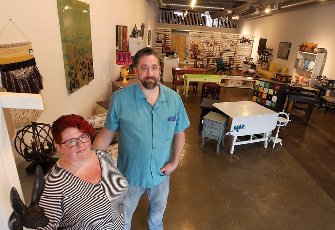 Jamie and Karl Maier have recently opened the Owl & Ivy store located at 170 S. South St. in downtown Gastonia. [JOHN CLARK/THE GAZETTE]
