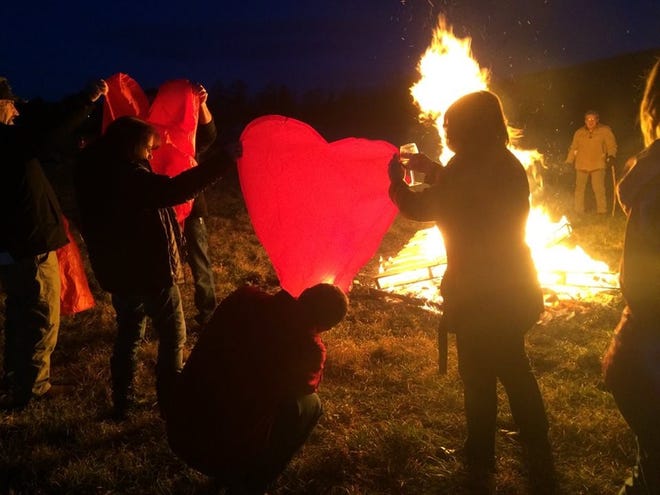 Among the festivities planned for Saturday's Vintage Vines & Valentines is a Luminary Launch in which participants can light heart-shaped lanterns and release them into the night sky.



[SUBMITTED PHOTO]