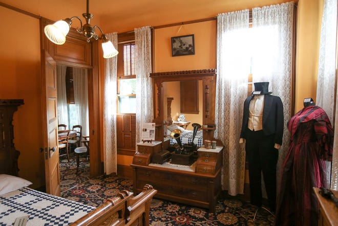 The first-floor bedroom at Deepwood Museum is considered the Port Room, named for the home's first resident and for whom the home was built in 1894. (Collin Andrew/The Register-Guard)
