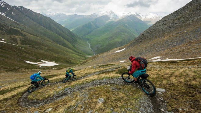 What happens when four like-minded adventurers head into one of the world’s wildest mountain ranges with nothing but their mountain bikes and enough food to survive for 10 days? “The Trail to Kazbegi,” a film featured at this year’s Banff Mountain Film Festival, explains. Contributed by Reel Water Productions