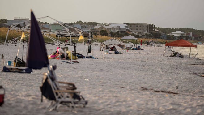 Photos taken during the early morning hours of Aug. 1, 2016 show the amount of personal property being left on the beaches of Mexico Beach. Special to The Star