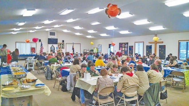 Cub Scouts from Pack 187 and their families came out for the annual Blue and Gold Banquet on Sunday to celebrate scouting history along with the individual achievements of pack members.