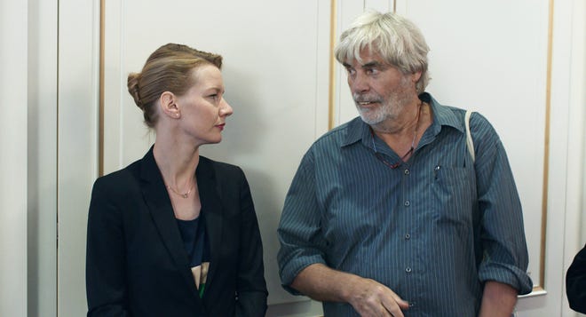 This image shows Sandra Huller, left, and Peter Simonischek in a scene from, "Toni Erdmann." (Komplizen Film)