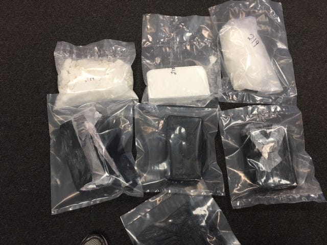 Cocaine seized from Jose Julian Perez, 37, of Texas during a traffic stop on Interstate 75 on March 24, 2016, the case that resulted in perjury accusations aginst four deputies. (3/25/2016 - Provided by Sarasota County Sheriff's Office)