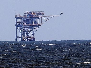 A rig sits off of the coast of Grand Isle.  HOUMATODAY/DAILYCOMET file photo