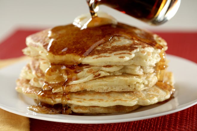 Want to switch up your pancake recipe? Try substituting malted milk powder for the sugar. [Michael Tercha / TNS]