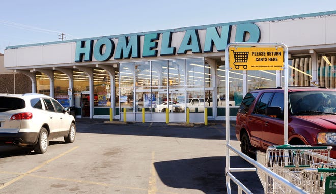 The north facade of the Homeland at NW 18 and Classen Boulevard will undergo some changes when the store is renovated. The company hopes to begin renovating within a few months, completing the work before the end of this year, and keeping it open the entire time. [Photo by Jim Beckel, The Oklahoman]