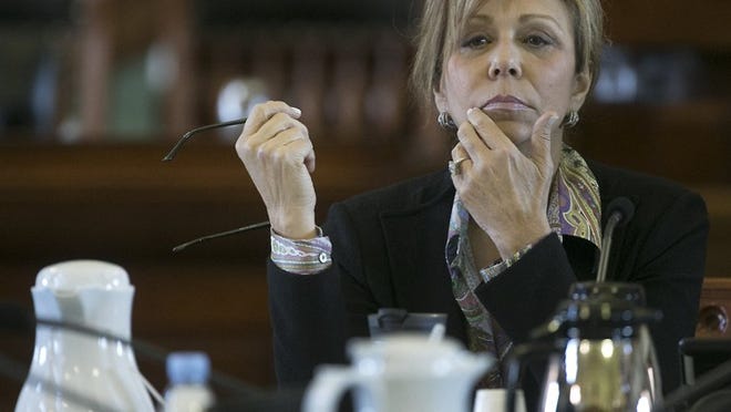 Sen. Joan Huffman, R-Houston, leads the State Affairs Committee, which Thursday approved her bill on union dues along party lines. RALPH BARRERA/AMERICAN-STATESMAN