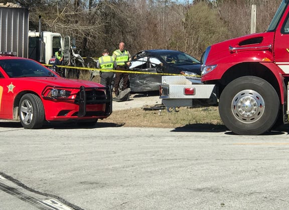 Emergency crews respond to a two-vehicle fatal crash Thursday near Vanceboro.