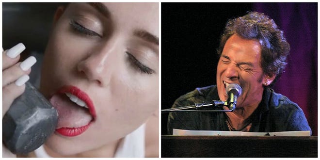 Fake Bruce has gone from offering career advice to Miley Cyrus (left) to engaging in self-flagellation in the NY Observer, which is nowhere near as much fun.
