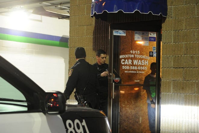 Police were at the Touchless Car Wash in Brockton on Wednesday, Feb. 22, 2017, just two days after they responded to a fight at the business.