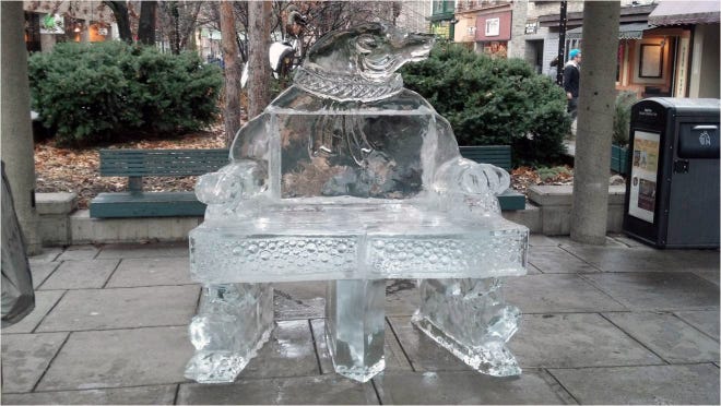 A professional ice carving competition starts at 11 a.m. Saturday during the Downtown Canandaigua Fire & Ice Winter Festival. [PHOTO SUBMITTED]