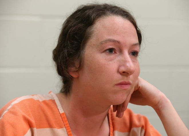Karrie Kay Ford listens during an interview in the Marion County Jail in Ocala on Wednesday. [Bruce Ackerman/Staff photographer]