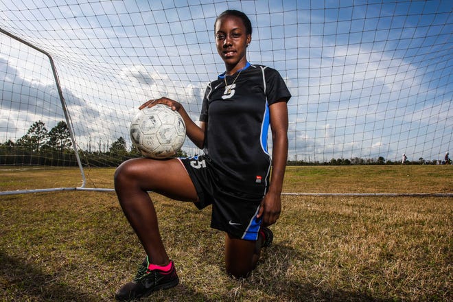 Miracle Porter capped her four-year career at Matanzas with 238 goals, the most in Florida high school soccer history. [NEWS-JOURNAL FILE/LOLA GOMEZ]