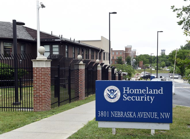 In this June 5, 2015, file photo, a view of the Homeland Security Department headquarters in Washington. Analysts at the Homeland Security Department's intelligence arm found insufficient evidence that citizens of seven Muslim-majority countries included in President Donald Trump's travel ban pose a terror threat to the U.S. THE ASSOCIATED PRESS