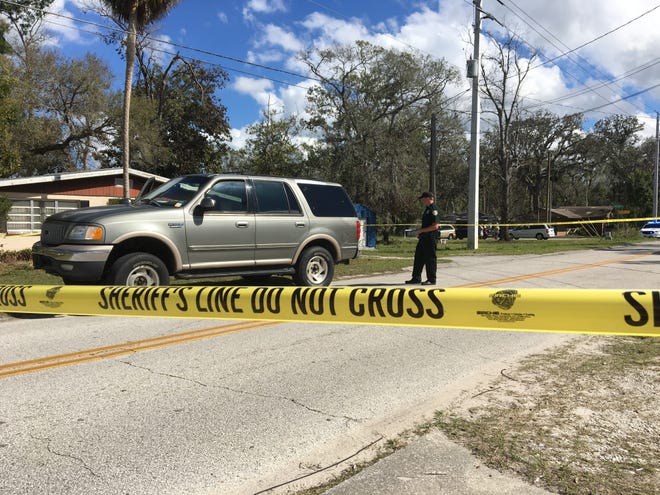 The scene of a domestic disturbance Saturday in Daytona Beach where a man shot his girlfriend and then turned the gun on himself. He died of the self-inflicted gunshot wound; she was in critical condition at Halifax Health Medical Center. [News-Journal/SETH ROBBINS]