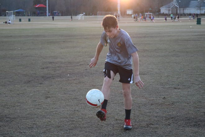 Caleb Drabek, 12, of Savannah, is getting his chance at playing for the Atlanta United youth development academy's Under-13 team (Courtesy of Tiffany Drabek).