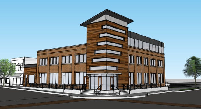 RENDERING COURTESY OF THE KIM GROUP Work has begun on a new $5.25 million mixed-use building at Prospect Road and Kelly Avenue in Peoria Heights.