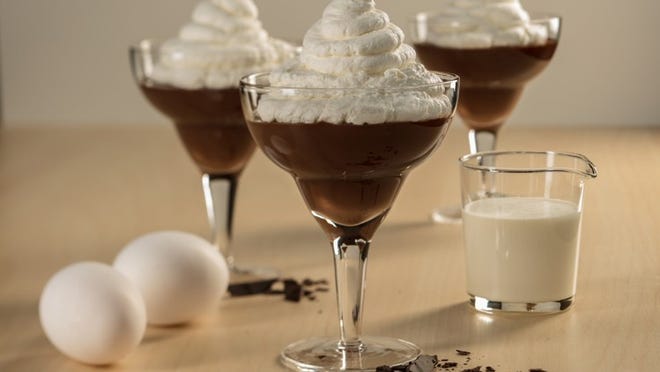 Chocolate custard (or pots de creme au chocolat) is a simple blend of chocolate, egg yolks, sugar and cream that transforms into something entirely different. (Zbigniew Bzdak/Chicago Tribune/TNS)