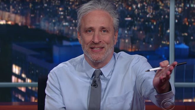 Jon Stewart appears on the CBS’ “The Late Show with Stephen Colbert” on Monday, Feb. 27, 2017. (CBS)