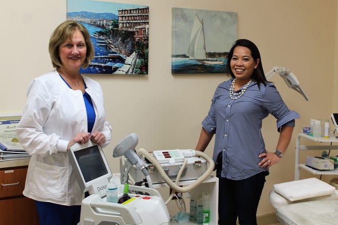 Laser Center of Port Orange, owned and operated by Dolores Holleman, recently celebrated 20 years in business. Holleman has spent all of those years performing electrolysis and 17 performing laser hair removal. With two state-of-the-art lasers, and with a supervising physician on the premises, she treats all skin types. In addition to hair removal and electrolysis, the Center also offers a new laser treatment for nail fungus. The Laser Center is at 1690 Dunlawton Ave. Suite 220 in Port Orange. Business hours are Monday-Thursday, 10 a.m.-6 p.m.; Friday, 10 a.m.-4 p.m. and Saturday by appointment. Call 386-304-3411 for more information. Pictured are Holleman, left, and assistant Melissa Slavin. [PHOTO PROVIDED]