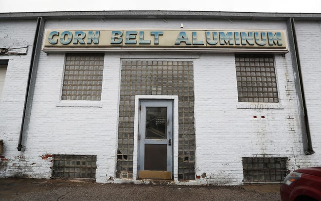The Corn Belt Aluminum warehouse is seen in Des Moines, Iowa. Manufacturing businesses across the country are getting pushed out of neighborhoods where they have operated for decades as cities remake gritty industrial districts into trendy hotspots. [AP Photo/Charlie Neibergall]