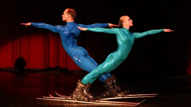 ‘Two Skiers’ was performed Wednesday by the Russian Seasons Dance Company at The Society of the Four Arts.