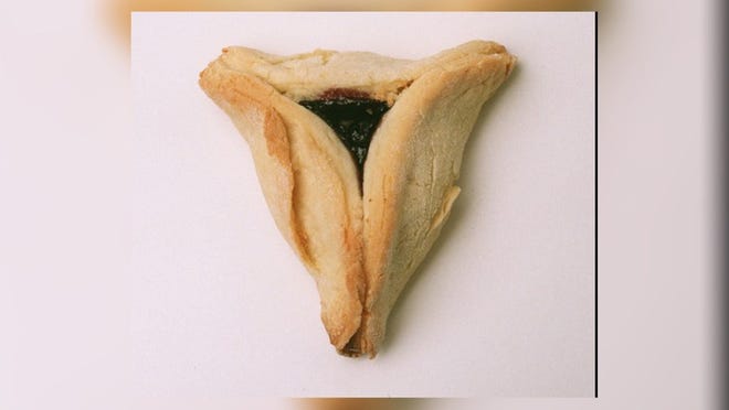 Triangle-shaped cookie for Purim