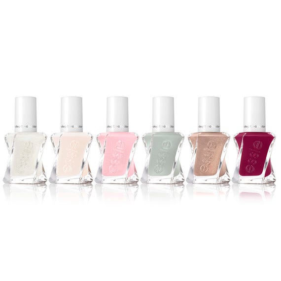 The limited-edition Essie Gel Couture Bridal Collection by Monique Lhuillier includes six shades. [Photo Provided]