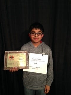 Hickory Grove Elementary School fifth-grader Rohan Patkar is the winner of the Journal Star Peoria County Spelling Bee.