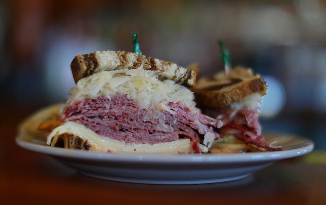 A corned beef reuben sandwich is a popular addition to some restaurants' menus for St. Patrick's Day. The Providence Journal/Glenn Osmundson