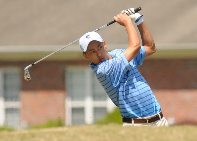 Laney's Jackson Young won the opening Mideastern Conference match of the season, shooting an even-par 72 at Pine Valley Country Club on Monday. [Ken Blevins/StarNews]