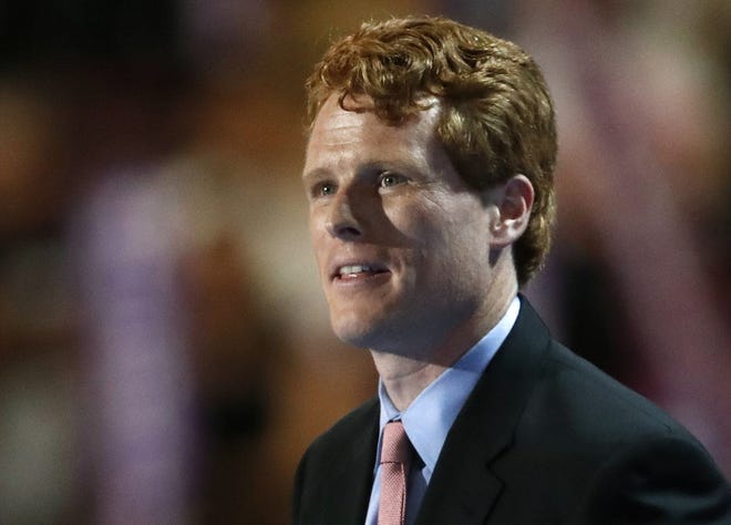 Rep. Joe Kennedy, D-Mass., speaks last summer during the first day of the Democratic National Convention in Philadelphia. [AP Photo/Paul Sancya, File]