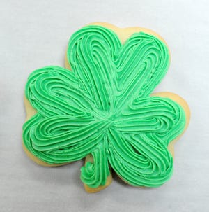 This St. Patrick's Day cookie is a creation of The Boarding House Bakery in Massillon. (CantonRep.com / Ray Stewart)