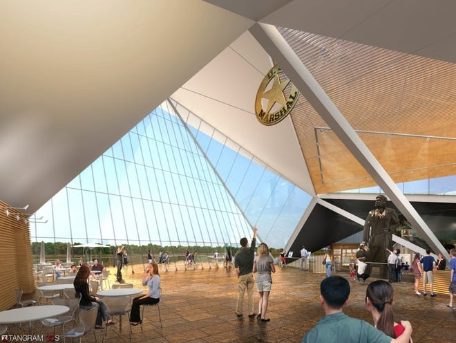 Design of the U.S. Marshals Museum in Fort Smith by Polk Stanley Wilcox Architects is being revised to reduce costs and stay within a $58.6 million budget. [Photo Courtesy of Polk Stanley Wilcox]