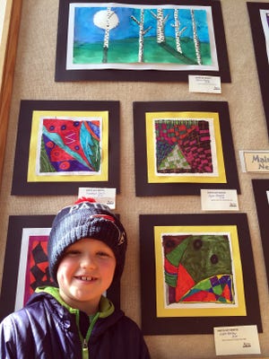 Gavin Canty, of Exeter, had a piece of his artwork chosen for display at the show. [Lara Bricker/seacoastonline]