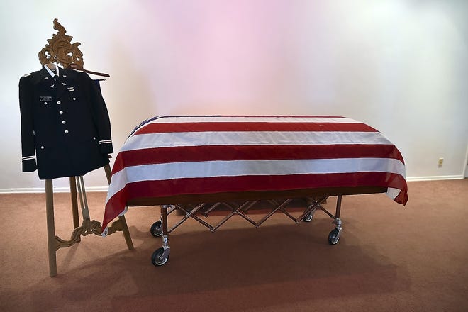 The remains of Maax Curtis Hammer Jr. were returned to Carbondale on Wednesday via dignified transport from Hawaii, [Richard Sitler/The Southern Illinoisan]