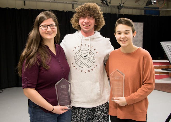 Lenape High School students Rachel Fox, Zach Gold and Alexa Forgione won awards at the third annual Artists Alike Festival.