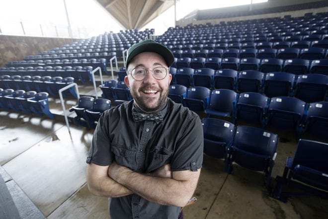 Christopher Brady, a Rockford actor, oversees the Starlight Theatre at Rock Valley College. Brady was photographed on Friday, Jan. 20, 2017, at Starlight Theatre. [ARTURO FERNANDEZ/TRANSFORM 815 & RRSTAR.COM]