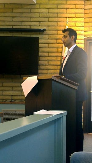 Bobby Uppal, of Clear Horizon Management Group, gave a presentation on the cannabis cultivation infrastructure of the city of Yreka to the city council on Thursday evening.